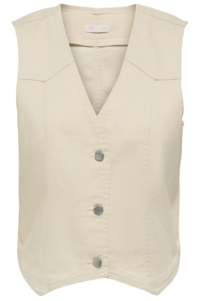 JDYCLAUDIA SL WAISTCOAT DNM 15351516 ECRU